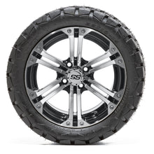 GTW Specter Black and Machined Wheels with 22in Timberwolf Mud Tires - 14 Inch