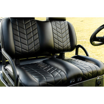 MadJax Aviator Club Car Precedent/Tempo/Onward Black Front Seat Cushions with Thermaflex (Years 2012-Up)