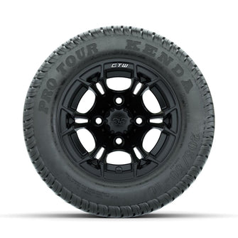 GTW Spyder Matte Black 10 in Wheels with 205/50-10 Kenda Pro Tour Low-profile Tires – Full Set