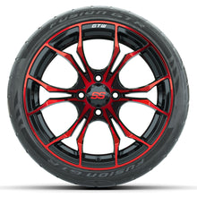 GTW Spyder Red/Black 15 in Wheels with 215/40-R15 Fusion GTR Street Tires  Full Set