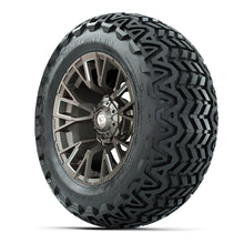 GTW® Vandal Satin Bronze/Machined 14 in Wheels with 23x10-14 Predator All-Terrain Tires – Full Set