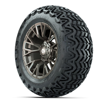 GTW Vandal Satin Bronze/Machined 14 in Wheels with 23x10-14 Predator All-Terrain Tires  Full Set