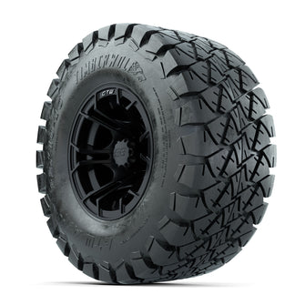 GTW Spyder Matte Black 10 in Wheels with 22x10-10 Timberwolf All Terrain Tires  Full Set