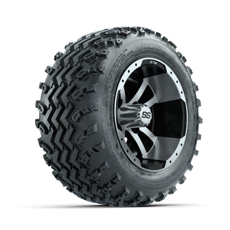 GTW Storm Trooper Machined/Black 10 in Wheels with 18x9.50-10 Rogue All Terrain Tires  Full Set