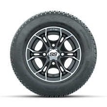 GTW Spyder Machined/Matte Grey 10 in Wheels with 205/50-10 Fusion Street Tires  Full Set