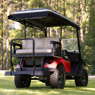 RedDot EZGO Express S4 Elite with 80ù Non Modular Top White 3-Sided Track Style Vinyl Enclosure (Years 2023-Up)