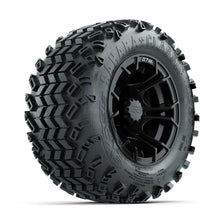 GTW Spyder Matte Black 10 in Wheels with 18x9.50-10 Sahara Classic All Terrain Tires – Full Set