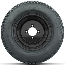 Set of (4) 10 in Matte Black Steel Offset Wheels with 20x10-10 S-Tread Terra Pro Tires