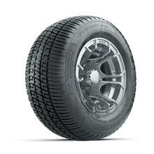 GTW Spyder Silver Brush 10 in Wheels with 205/50-10 Fusion SR Steel Belted Radial Tires – Full Set