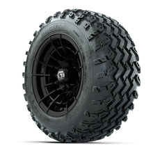 GTW Boost Gloss Black 12 in Wheels with 22x11.00-12 Rogue All-Terrain Tires  Full Set