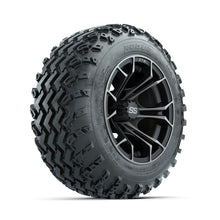 GTW Spyder Machined/Grey 12 in Wheels with 22x11.00-12 Rogue All Terrain Tires  Full Set