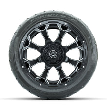 GTW Raven Off-Road Matte Black/Ball Milled 14 in Wheels with 225/40-R14 Fusion GTR Street Tires  Full Set