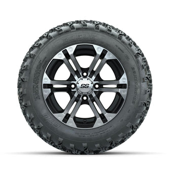 GTW Specter Machined/Black 12 in Wheels with 22x11.00-12 Rogue All Terrain Tires – Full Set