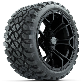 GTW Spyder Matte Black 15 in Wheels with 23x10-R15 Nomad All-Terrain Tires  Full Set