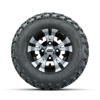 GTW Vampire Machined/Black 10 in Wheels with 20x10.00-10 Rogue All Terrain Tires – Full Set