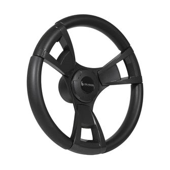 Gussi Italia Model 13 Black/Carbon Fiber Steering Wheel For E-Z-GO