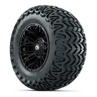 Set of (4) 12 in GTW Stellar Black Wheels with 23x10.5-12 Predator All-Terrain Tires