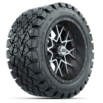 Set of (4) 14 in GTW Vortex Wheels with 22x10-14 GTW Timberwolf All-Terrain Tires