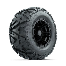 GTW Spyder Matte Black 10 in Wheels with 20x10-10 Barrage Mud Tires  Full Set