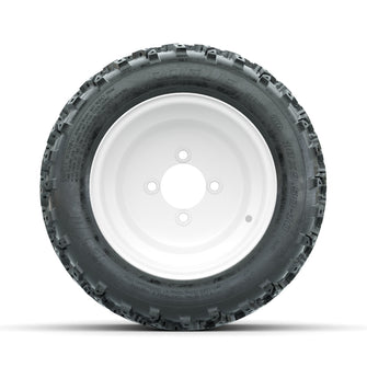 GTW Steel White Centered 10 in Wheels with 18x9.50-10 Rogue All Terrain Tires  Full Set