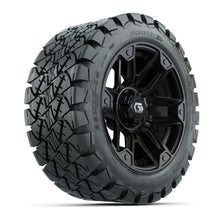 GTW® Graffiti Gloss Black 14 in Wheels with 22x10-14 Timberwolf All-Terrain Tires – Full Set