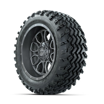 GTW Volt Gunmetal/Machined 14 in Wheels with 23x10.00-14 Rogue All Terrain Tires  Full Set