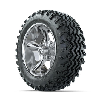 GTW Godfather Chrome 14 in Wheels with 23x10.00-14 Rogue All Terrain Tires – Full Set