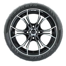 GTW Spyder Machined/Black 14 in Wheels with 205/40-14 Fusion GTR Steel Belted Tires – Full Set