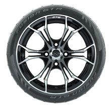 GTW Spyder Machined/Black 14 in Wheels with 205/40-14 Fusion GTR Steel Belted Tires  Full Set