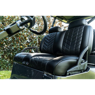 MadJax Aviator Club Car Precedent/Tempo/Onward Black Front Seat Cushions with Thermaflex (Years 2012-Up)