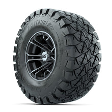 GTW Spyder Machined/Matte Grey 10 in Wheels with 22x10-10 Timberwolf All Terrain Tires  Full Set