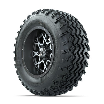 GTW Vortex Machined/Matte Grey 12 in Wheels with 23x10.00-12 Rogue All Terrain Tires  Full Set