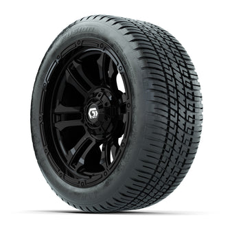 GTW Shogun Gloss Black 14 in Wheels with 205/30-14 Fusion Street Tires  Full Set