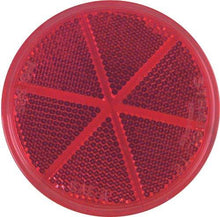 Red Quick Mount, Self Adhesive Reflector. 3" Diameter