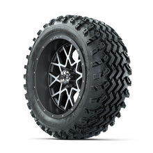 GTW Vortex Machined/Matte Grey 14 in Wheels with 23x10.00-14 Rogue All Terrain Tires  Full Set