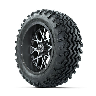 GTW Vortex Machined/Matte Grey 14 in Wheels with 23x10.00-14 Rogue All Terrain Tires  Full Set