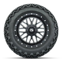 Set of (4) 14 in GTW® Helix Machined & Black Wheels with 23x10-14 Predator All-Terrain Tires