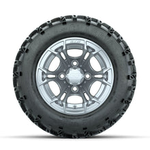 GTW Spyder Silver Brush 10 in Wheels with 18x9.50-10 Sahara Classic All Terrain Tires  Full Set