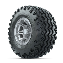 GTW Spyder Silver Brush 10 in Wheels with 22x11-10 Sahara Classic All Terrain Tires  Full Set