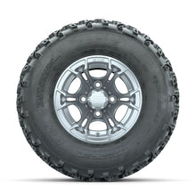 GTW Spyder Silver 10 in Wheels with 22x11.00-10 Rogue All Terrain Tires  Full Set