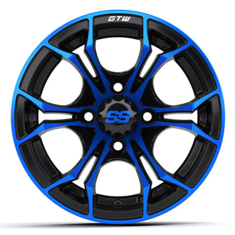 GTW Spyder Black with Blue Accent Wheel - 12 Inch