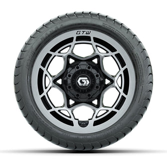 GTW® Nexus Gloss Black 12 in Wheels with 215/35-12 Mamba Street Tires – Full Set