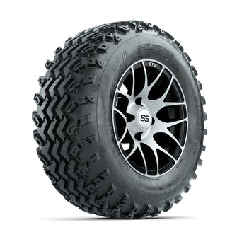 GTW Pursuit Machined/Black 12 in Wheels with 23x10.00-12 Rogue All Terrain Tires  Full Set