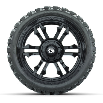 GTW Shogun Gloss Black 15 in Wheels with 215/40-R15 Fusion GTR Steel Belted Street Tires  Full Set