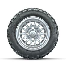 GTW Medusa Machined/Silver 10 in Wheels with 18x9.50-10 Rogue All Terrain Tires – Full Set