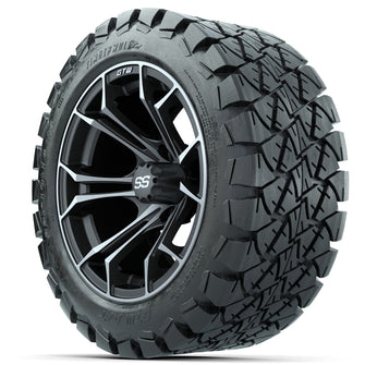 GTW Spyder Matte Grey 14 in Wheels with 22x10-14 GTW Timberwolf All-Terrain Tires  Full Set