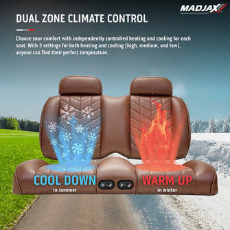 MadJax Aviator Yamaha Drive/Drive2 & ICON Black Front Seat Cushions with Thremaflex