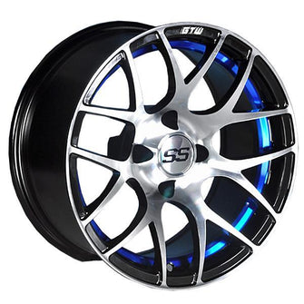 14" GTW Pursuit Blue with Machined Accents Wheel