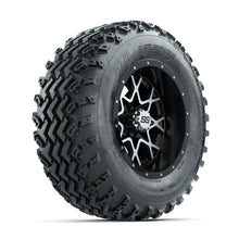 GTW Vortex Machined/Matte Black 12 in Wheels with 23x10.00-12 Rogue All Terrain Tires – Full Set