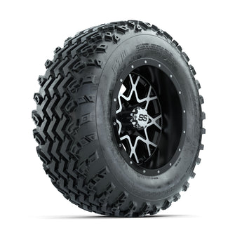 GTW Vortex Machined/Matte Black 12 in Wheels with 23x10.00-12 Rogue All Terrain Tires  Full Set